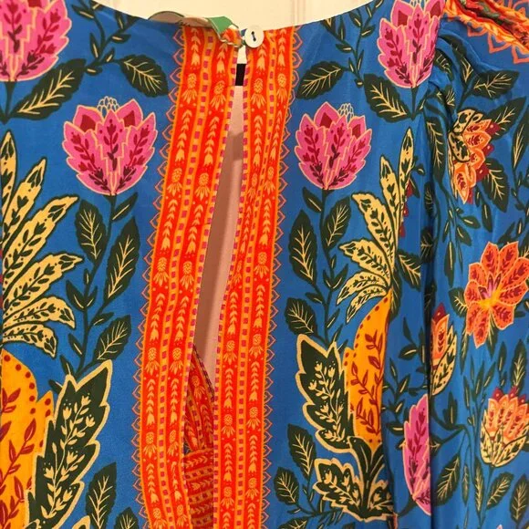 FARM RIO PINEAPPLE GARDEN MAXI KAFTAN DRESS NEW WITH TAGS (NWT) - Picture 5 of 15
